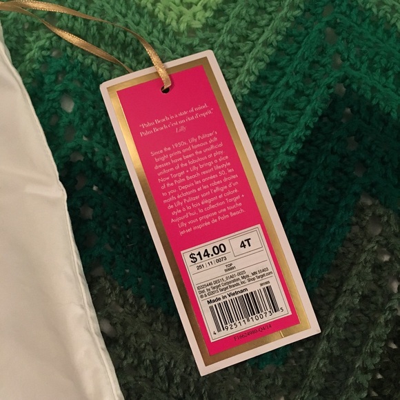 Lilly Pulitzer tunic top cap sleeves embroidered - Picture 6 of 6